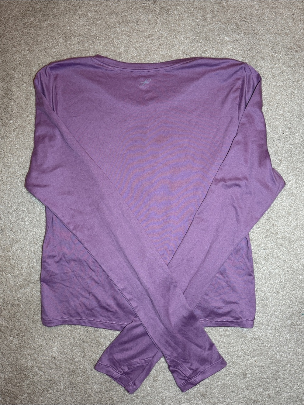 Women's Long-Sleeve Twist Front Top in Lavender - Picture 6 of 6